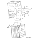 CABINET 3 Diagram and Parts List for GTUN275EM1WW  General Electric Washer Dryer Combo