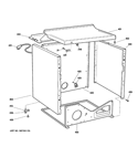 CABINET Diagram and Parts List for DMCD330GJ2WC  General Electric Dryer