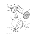 DRUM Diagram and Parts List for DMCD330GJ2WC  General Electric Dryer