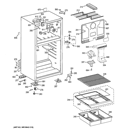 CABINET Diagram and Parts List for GTH16DBEDRBB  General Electric Refrigerator
