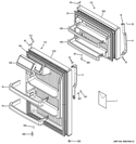 DOORS Diagram and Parts List for GTH16DBEDRCC  General Electric Refrigerator