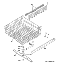 UPPER RACK ASSEMBLY Diagram and Parts List for GDWF160V55SS  General Electric Dishwasher