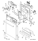 Part Location Diagram of WD27X10378 GE CONSOLE & COVER Assembly