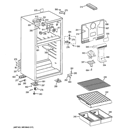 CABINET Diagram and Parts List for HTR16BBEJRCC  General Electric Refrigerator