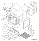 BODY WITH MICROWAVE SUPPORT Diagram and Parts List for JKP90SP4SS  General Electric Microwave Oven Combo