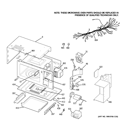 MICROWAVE BODY PARTS Diagram and Parts List for PT970DR2BB  General Electric Microwave Oven Combo