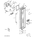 FREEZER DOOR Diagram and Parts List for CZS25TSEBFSS  General Electric Refrigerator