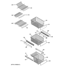 Part Location Diagram of WR71X11035 GE SHELF FIXED FZ