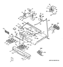 CONTROL PANEL, GAS & BURNER PARTS Diagram and Parts List for C2S985SET2SS  General Electric Range