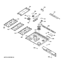 Part Location Diagram of WB02K10353 GE BRACKET BACK COOKTOP