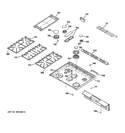 COOKTOP Diagram and Parts List for CGS985SET1SS  General Electric Range