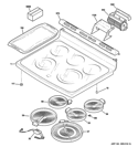 COOKTOP Diagram and Parts List for CS980ST1SS  Hotpoint Range