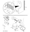 UNIT PARTS Diagram and Parts List for FUF17SVFRWW  General Electric Freezer
