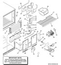 FREEZER SECTION Diagram and Parts List for GTS22KHPBRBB  General Electric Refrigerator