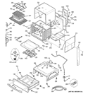BODY PARTS Diagram and Parts List for J2S968SH4SS  General Electric Range