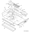 COOLING FAN Diagram and Parts List for J2S968SH4SS  General Electric Range