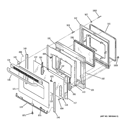 Part Location Diagram of WB07T10794 GE TRIM VENT DOOR (BK)