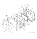 DOOR Diagram and Parts List for JBP81SL1SS  General Electric Range