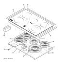 COOKTOP Diagram and Parts List for JD968TK1WW  General Electric Range