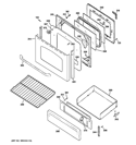 DOOR & DRAWER PARTS Diagram and Parts List for JGB300SEP3SS  General Electric Range
