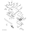 GAS & BURNER PARTS Diagram and Parts List for JGB80XSER1SS  General Electric Range