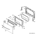 LOWER DOOR Diagram and Parts List for JGB870DET1BB  General Electric Range