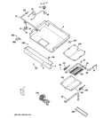 GAS & BURNER PARTS Diagram and Parts List for JGBP25DEMBBB  General Electric Range