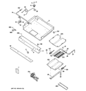 GAS & BURNER PARTS Diagram and Parts List for JGBP25SENASS  General Electric Range