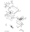 GAS & BURNER PARTS Diagram and Parts List for JGBP27DEM7WW  General Electric Range