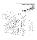 MICROWAVE BODY PARTS Diagram and Parts List for JTP90DP3BB  General Electric Microwave Oven Combo
