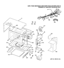 MICROWAVE BODY PARTS Diagram and Parts List for JTP90DP3WW  General Electric Microwave Oven Combo