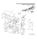 MICROWAVE BODY PARTS Diagram and Parts List for JTP90DP4WW  General Electric Microwave Oven Combo