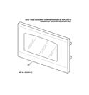 MICROWAVE DOOR Diagram and Parts List for JTP90DP4WW  General Electric Microwave Oven Combo