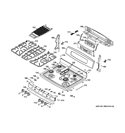 CONTROL PANEL & COOKTOP Diagram and Parts List for PGB995SET2SS  General Electric Range