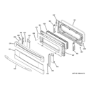 UPPER DOOR Diagram and Parts List for PS978ST1SS  General Electric Range