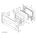 LOWER DOOR Diagram and Parts List for PS978ST1SS  General Electric Range