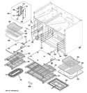 OVEN CAVITY PARTS Diagram and Parts List for ZDP484NGP2SS  General Electric Range