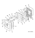 SMALL DOOR ASSEMBLY Diagram and Parts List for ZDP484NGP2SS  General Electric Range