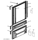 DOORS Diagram and Parts List for ZIK30GNZBII  General Electric Refrigerator