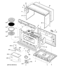 OVEN CAVITY PARTS Diagram and Parts List for ZSC2001FSS01  General Electric Microwave