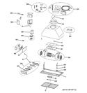 RANGE HOOD Diagram and Parts List for ZVC36L1SS  General Electric Range Hood