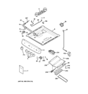 GAS & BURNER PARTS Diagram and Parts List for RGA724EK5WH  Hotpoint Range