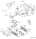 CONTROLS & DISPENSER Diagram and Parts List for GFWS2600F0WW  General Electric Washer