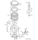 TUB, BASKET & AGITATOR Diagram and Parts List for GTWN2800D0WW  General Electric Washer