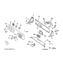 CONTROLS & BACKSPLASH Diagram and Parts List for GCWP1805D0CC  General Electric Washer