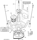 SUSPENSION, PUMP & DRIVE COMPONENTS Diagram and Parts List for GTAN2800D0WW  General Electric Washer