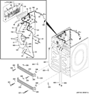 CABINET 2 Diagram and Parts List for GFWS2500F0WW  General Electric Washer