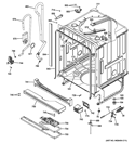 BODY PARTS Diagram and Parts List for DDT575SMF0ES  General Electric Dishwasher