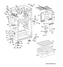 CABINET Diagram and Parts List for GTH18CCDERBB  General Electric Refrigerator