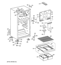 CABINET Diagram and Parts List for MTS18CBEJRWW  General Electric Refrigerator